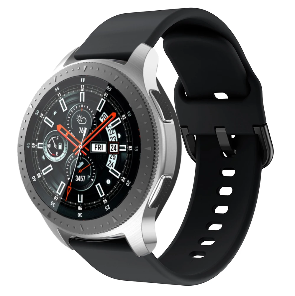 Ремешок силиконовый для Samsung Galaxy Watch 6/5/4/3 Huawei Watch 3 GT2/Amazfit GTR/GTS, браслет для Active 2, 22 мм 20 мм