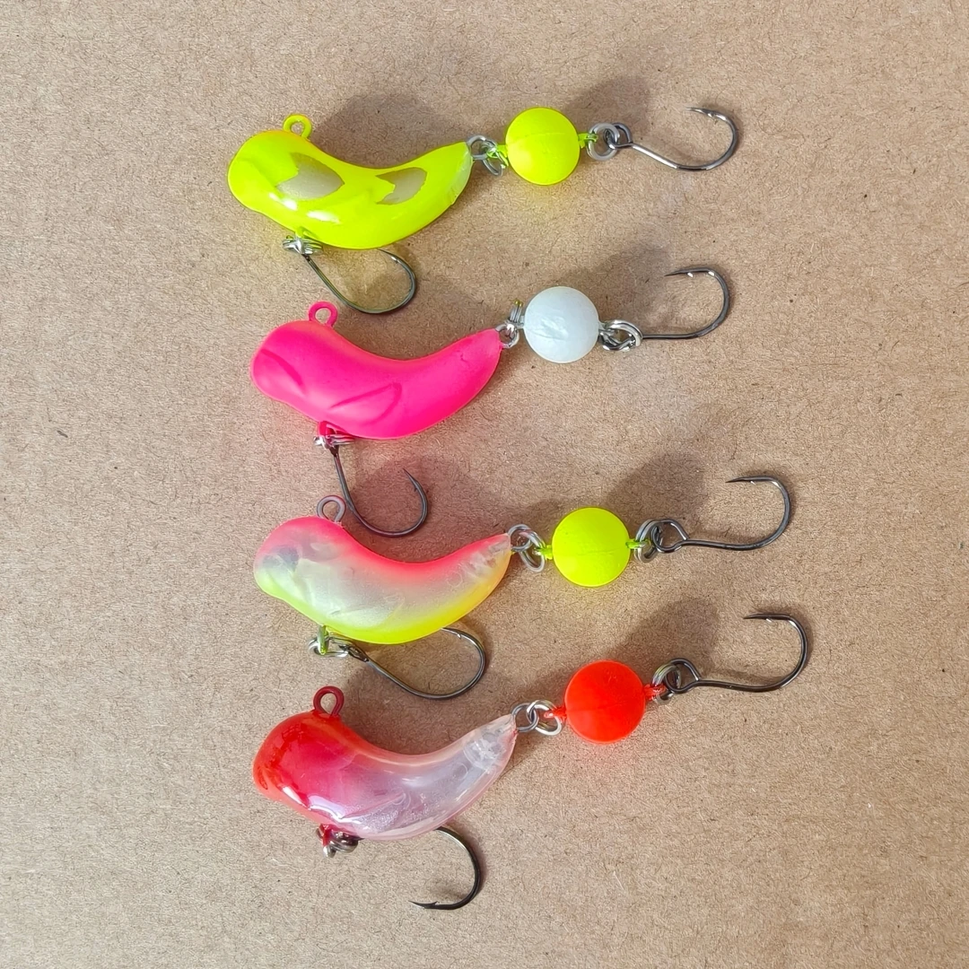 

Swolfy 4 шт. 2.6г 4.5г Зимние тонущие воблеры-крэнкбейты Vib, жесткие приманки с мини-акциями, рыболовные снасти