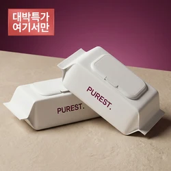 퓨어스트 시그니처 초순수 저자극 엠보싱 아기물티슈 캡형 100매 50평량 10팩