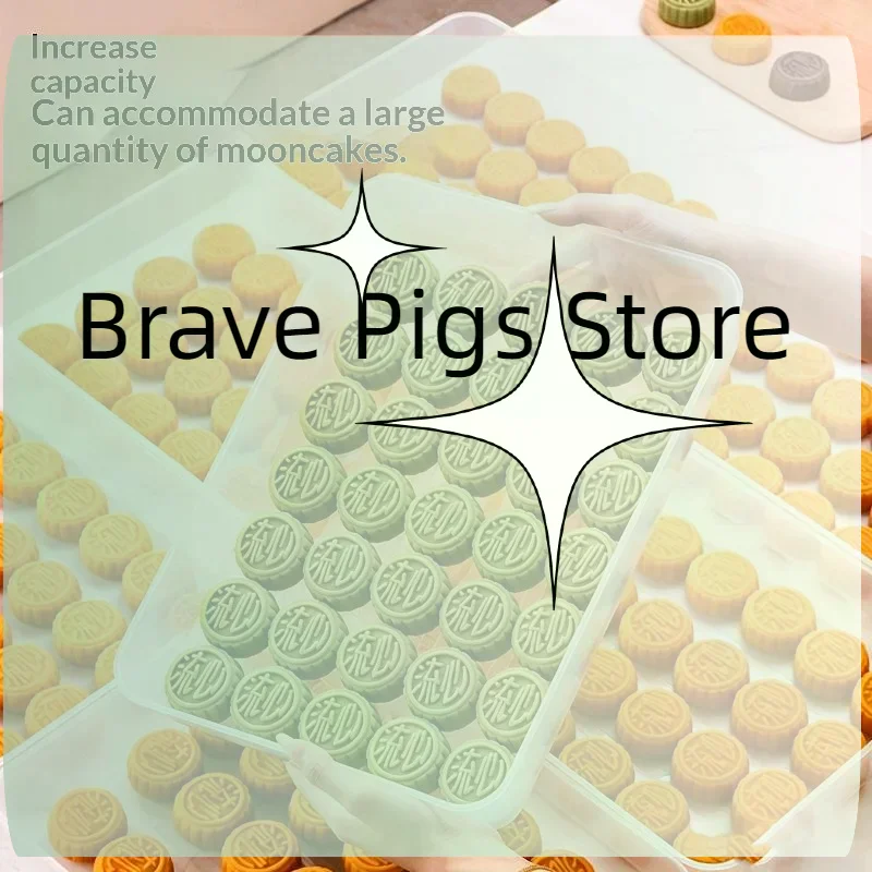 Plastic Multi Compartment Stackable Freezer Storage Containers For Homemade Lava Mooncake Pastry Food