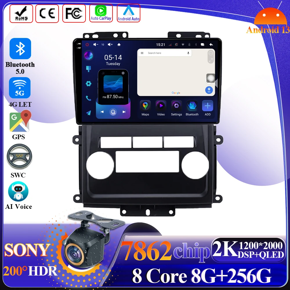 

Автомобильный радиоприемник Android Carplay для Nissan Frontier 2009-2012 для Nissan Xterra 2 N50 2008-2015, мультимедийная навигация, зеркальный дисплей