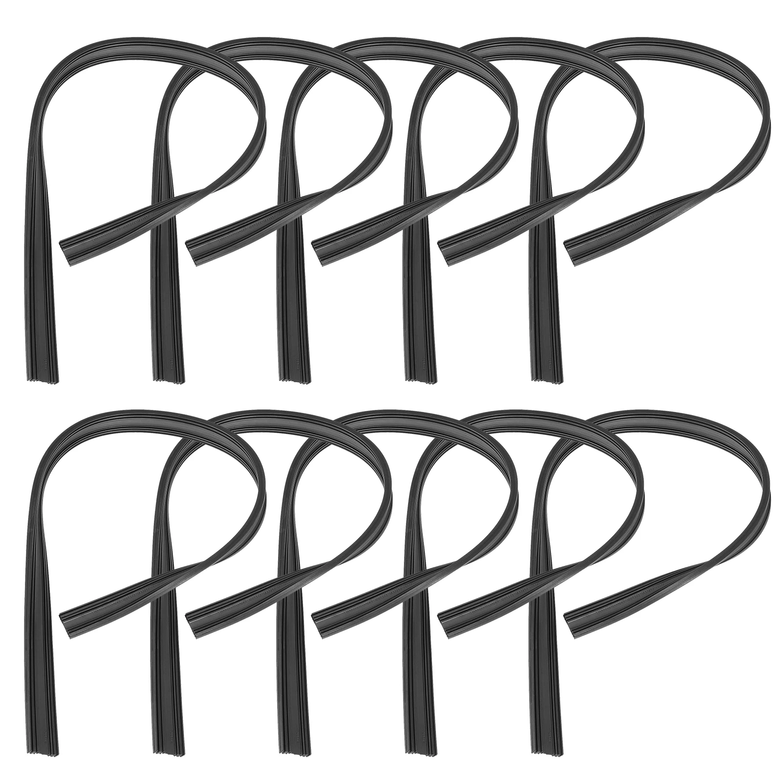 

10pcs Frameless Wiper Blades Refills Rubber Windscreen Wiper Strips Car Auto Universal Wear Resistant Long Life Easy Install