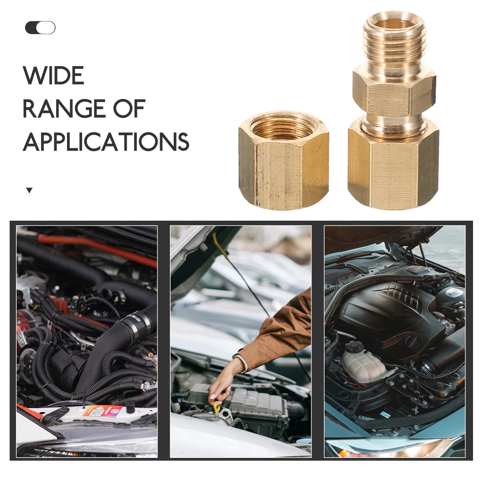

Connector Oil Hose Fitting Copper Waterproof Car End Fittings Fuel Line Adapter Vehicle Oil Hose Compact Sturdy Easy Install