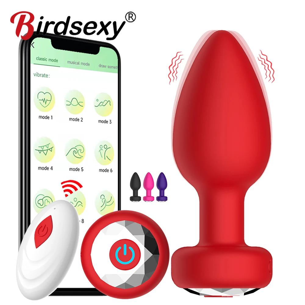 Vibrador Anal con Bluetooth, masajeador de próstata con tapón Anal, consolador masturbador femenino, Juguetes sexuales para adultos para mujeres y hombres, Control por aplicación remota Gay