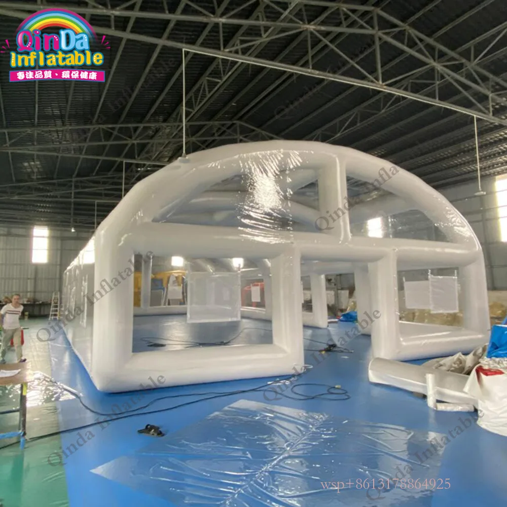 Commercial PVC Waterproof Winner Used Giant Inflatable Dome Tent For Pool Cover