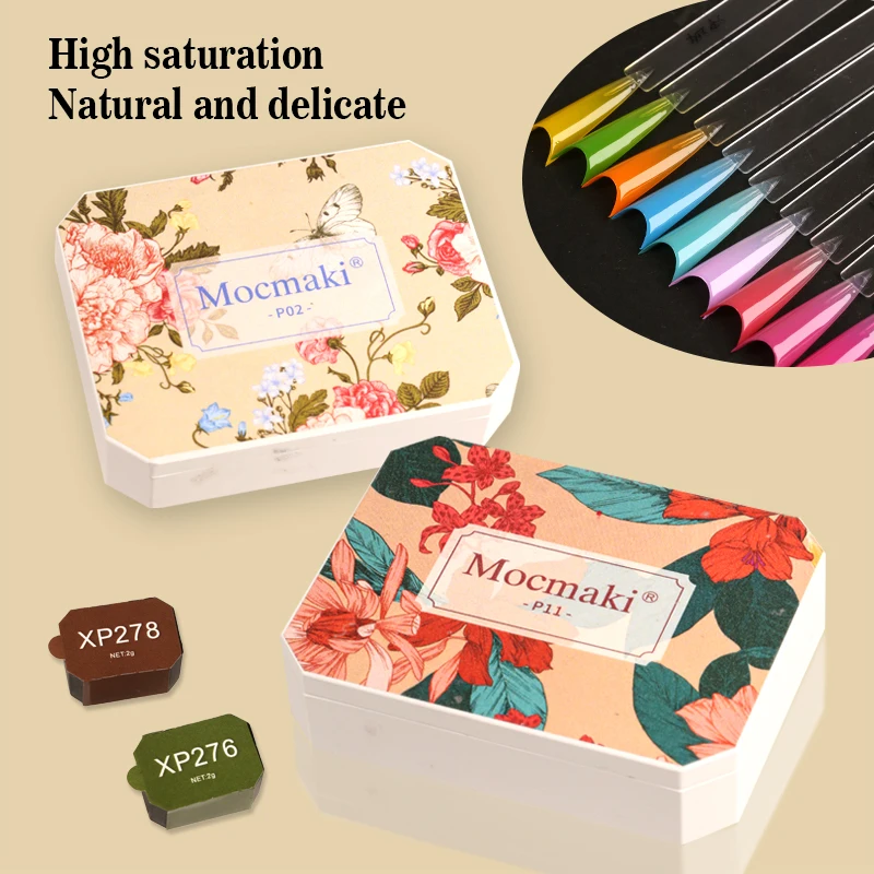 

Mocmaki Three-in-one Puffy Glue Nine-grid Painting Glue Gradient Blush Solid Nail Polish for Manicure