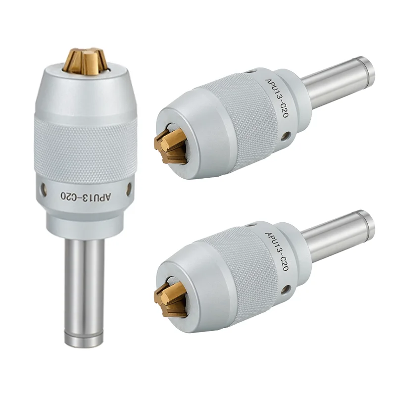 التلقائي مستقيم عرقوب C20 C25 C32 APU16 APU13 أداة حامل أبو الحفر تشاك CNC المتكاملة الذاتي تشديد مخرطة أداة حامل C