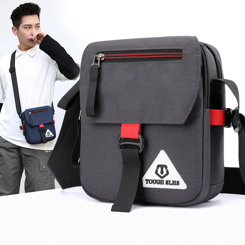 Bolso de hombro informal coreano para hombre, bolsa de mensajero impermeable para deportes al aire libre, mochila de negocios de tendencia de moda