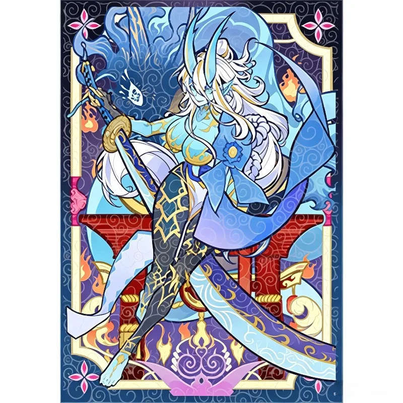 yu-gi-oh-suporte-para-cartas-tematicas-mikumari-sword-oni-of-the-fengshen-laser-pink-flash-63x90mm-capa-protetora-para-cartas-de-jogo-tcg-ocg-brinquedos