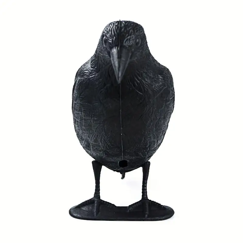 Realistic Black Raven Crow Bird Repellent Pigeon Scarer Scary Fake For Garden Outdoor Farm Pest Control