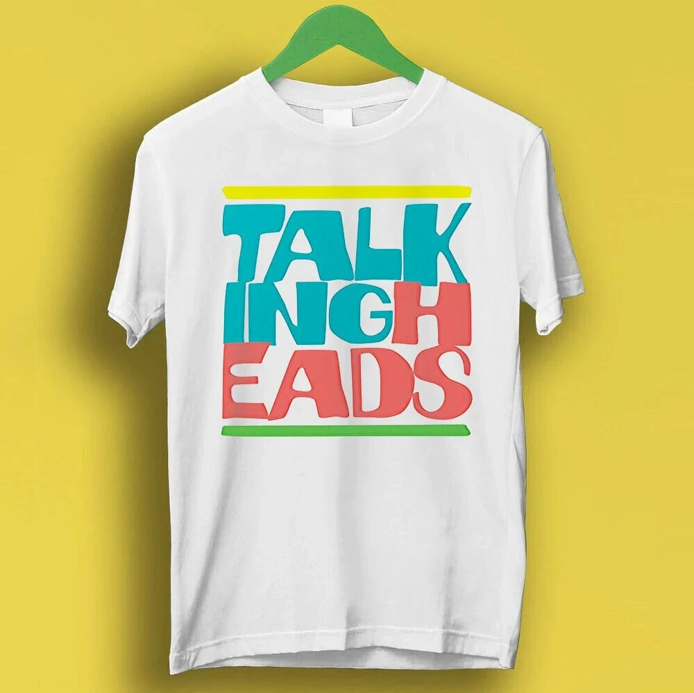 Talking Heads Retro 80s Typography Design Music Retro Cool Tee T Shirt Summer Men's and Women's Loose and Breathable T-shirt Top
