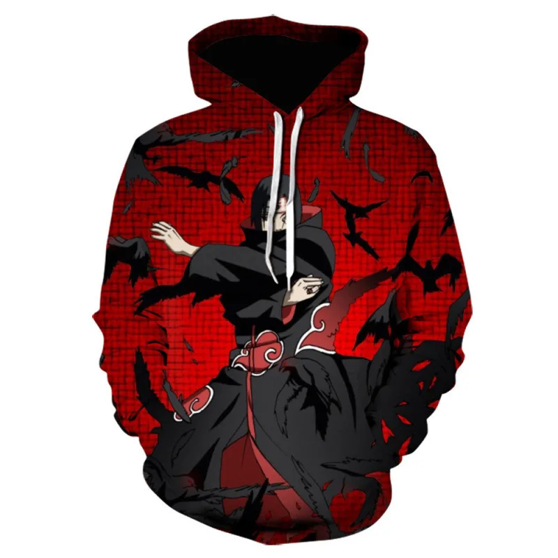 Bandai Naruto 3D Series Men's Hoodie New for Autumn/Winter 2026 Anime-Inspired Harajuku Y2K Streetwear
