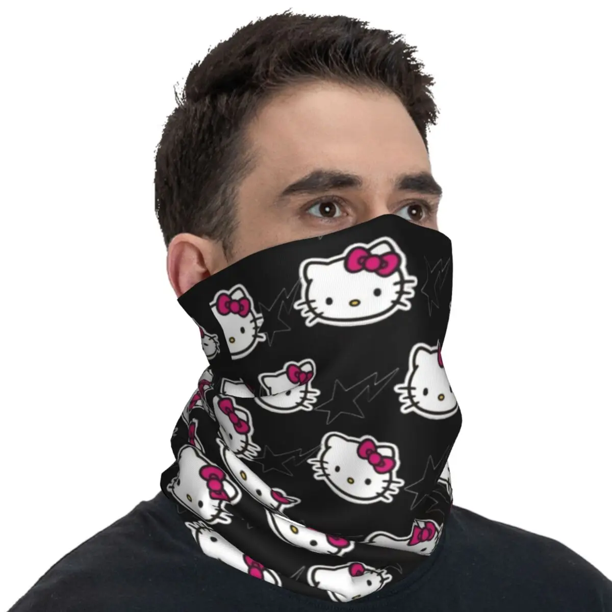 Olá Kitty Máscaras Impresso, Máscara de ciclismo, Corrida e Viagem Proteção Balaclava, Bandana na moda, Neck Warmer Máscaras