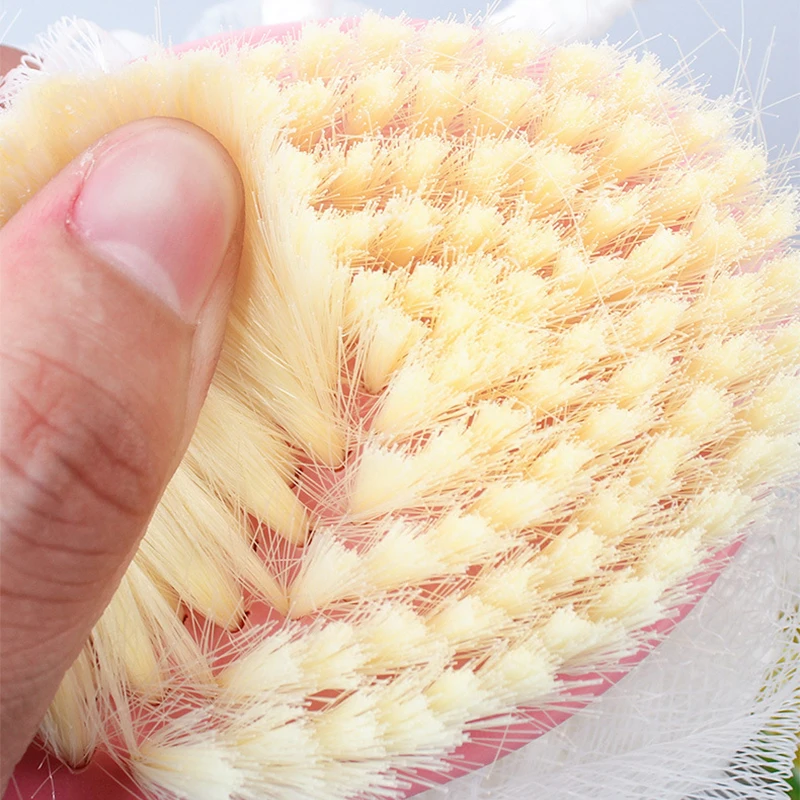 فرشاة حمام بمقبض طويل مع إسفنجة حمام مزدوجة الجوانب ناعمة ومريحة لتعليق أداة الاستحمام لتنظيف الجسم بالجملة #2