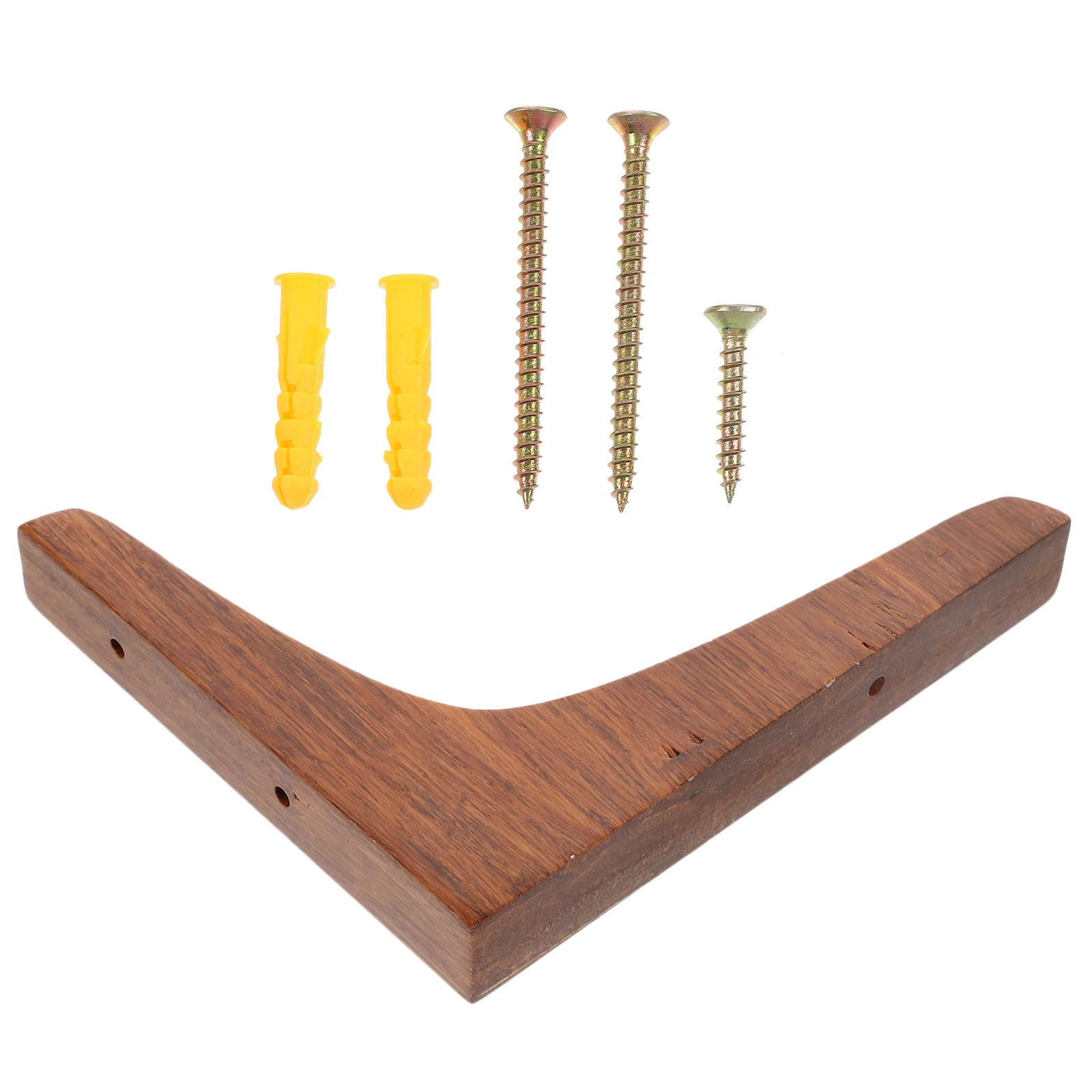 

Bamboo Tripod Shelf Brackets 15cm Wide Brown Color Heavy Duty Floating Shelves Wall Mount Wood Bracket Storage Display
