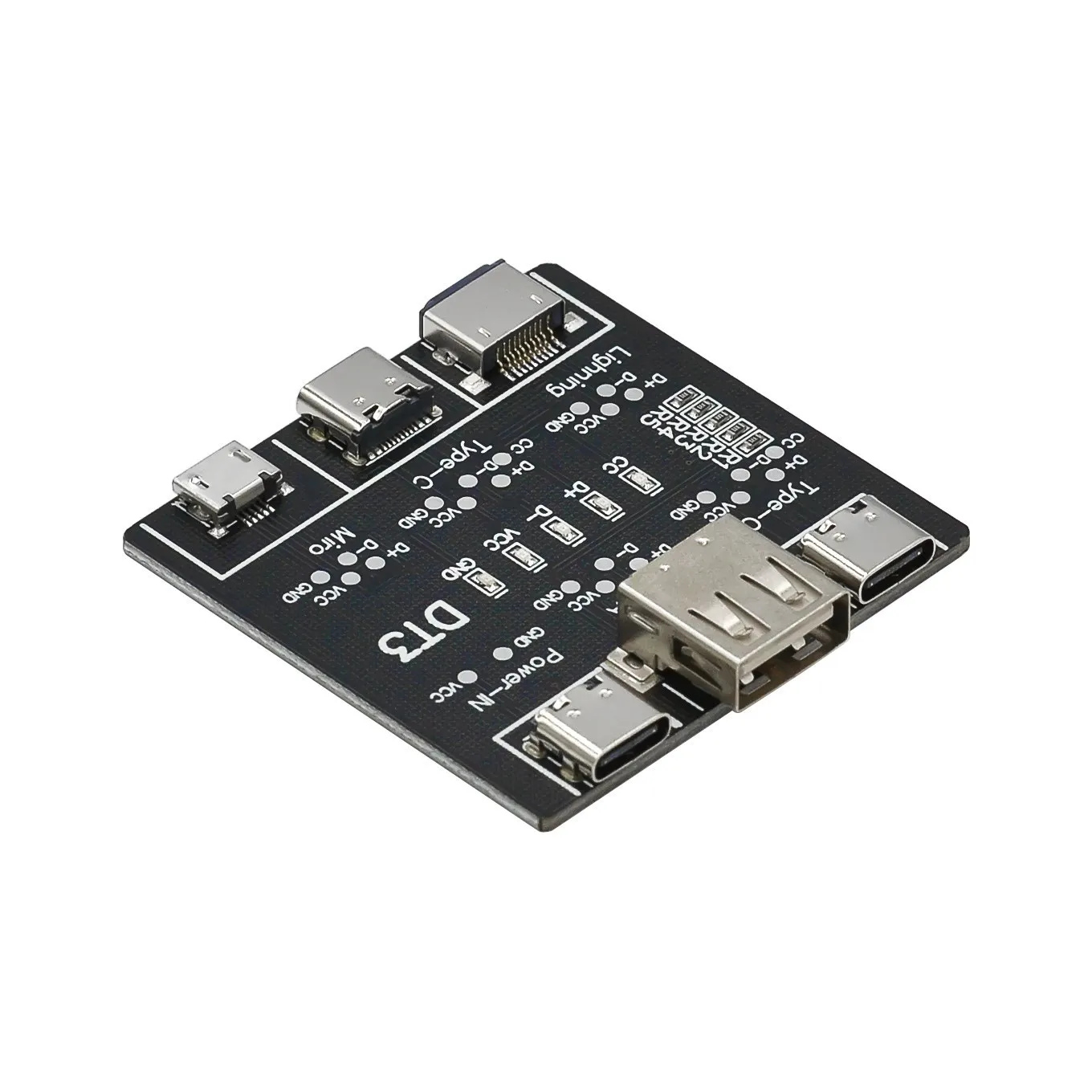 كابل بيانات USB لوحة كشف التشغيل والإيقاف لمنفذ Micro Type-C DT3 كابل USB متين وخفيف الوزن وكابل اختبار سريع الكشف