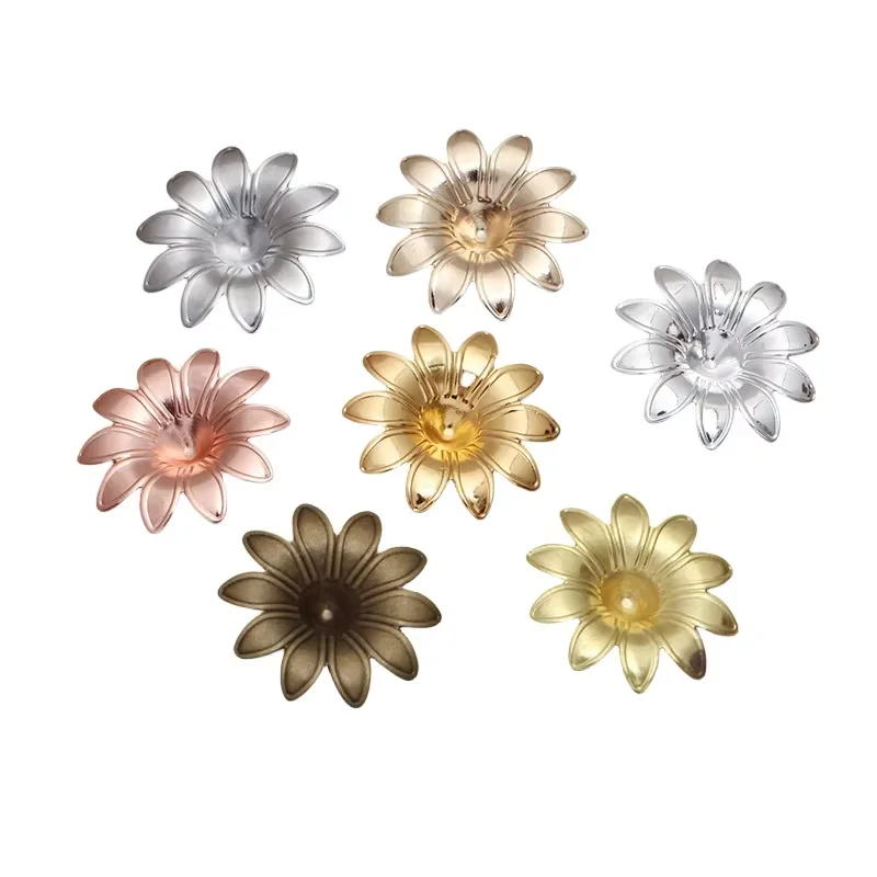 

BoYuTe (100 Pieces/Lot) 18MM European Flower Charms Wholesale Brass Material DIY Jewelry Accessories Wholesale
