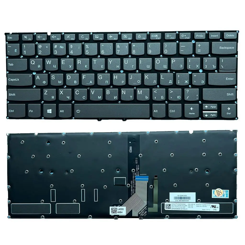 

XIN-Russian-US layout Backlit Laptop Keyboard For Lenovo Yoga 920 920-13 920-13IKB 920 13ISK Yoga 6 Pro-13IKB LCM16N7 PC4VB-CS