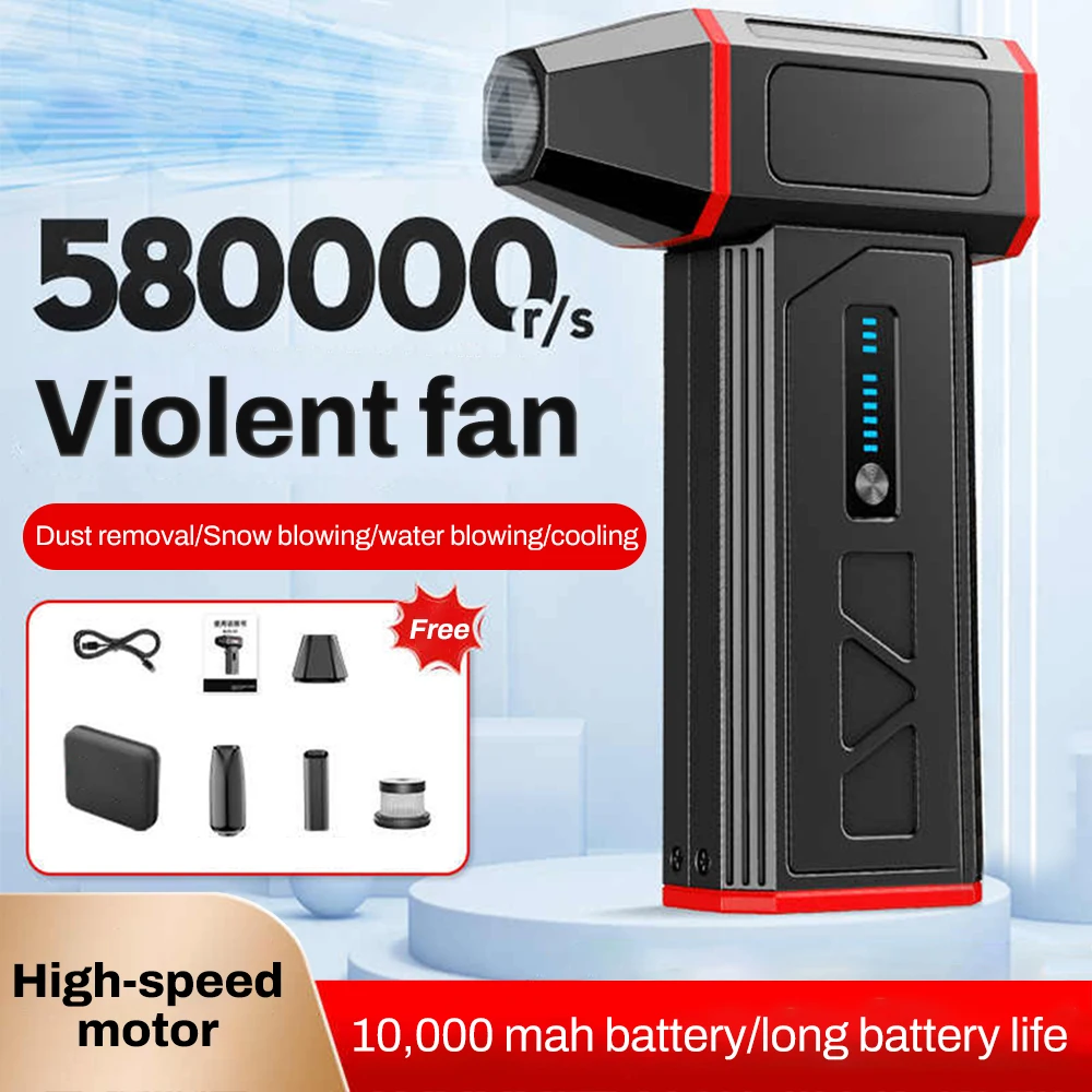 

28/580000RPM Turbo Fan Thrust Brushless Motor Electric Jet Fan High-Speed Turbo Violent Fan USB Rechargeable Powerful Dust Blowe