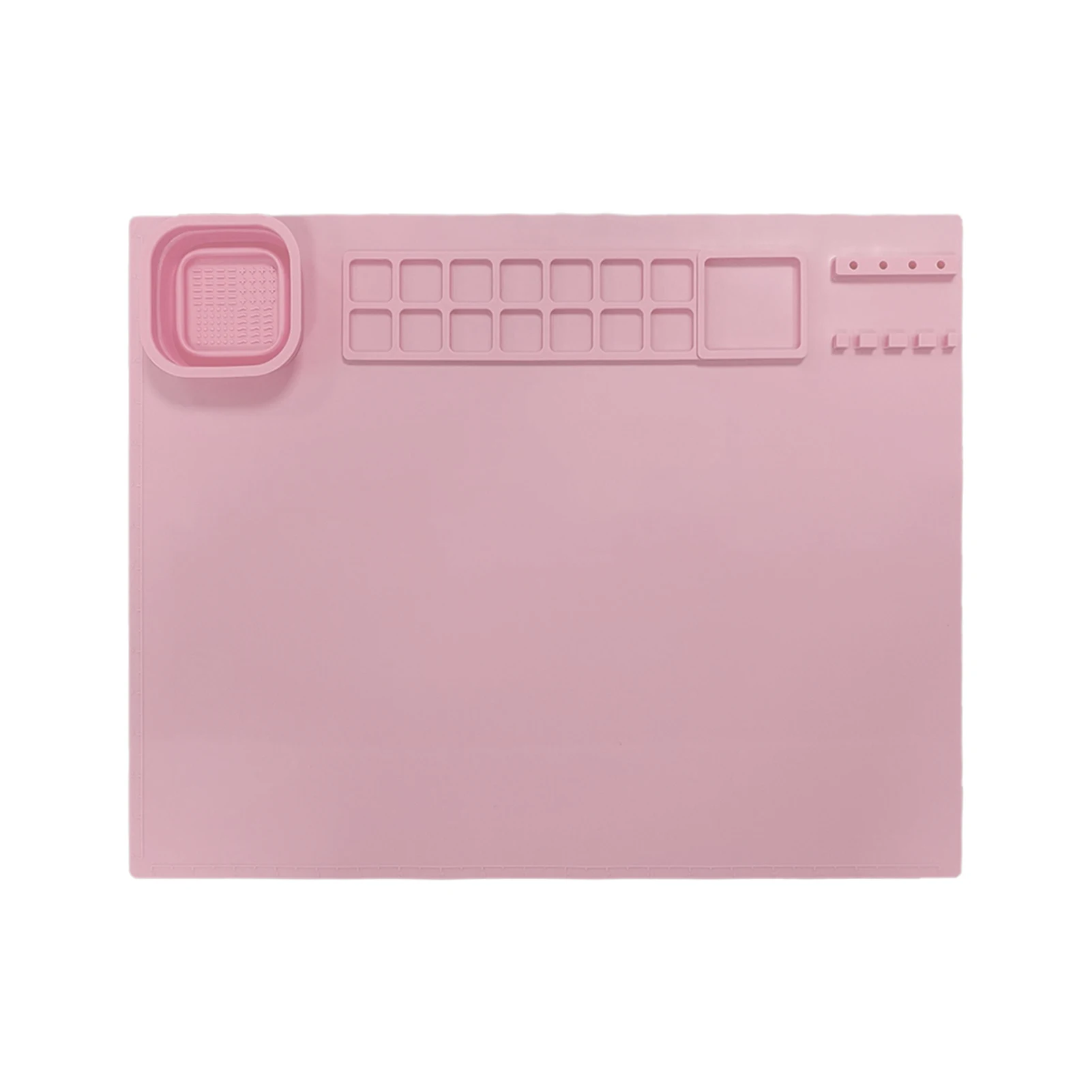 Resin 1 Water Cup Painting Mat Office Supplies For Kids No Fading DIY 14 Color Dividers Reusable Art Clay Anti Fade Foldable