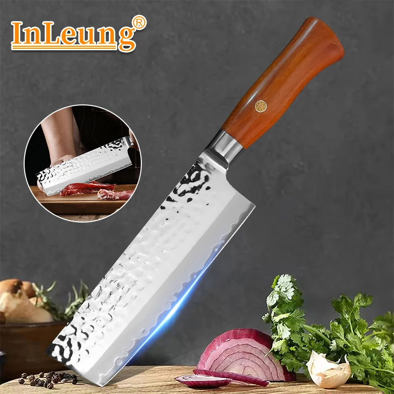 Japanese Handmade Forged Chef Knife 3 Layers Composite Steel Sharp Slicing Boning Cleaver Meat Vegetable Fruit Kitchen Knife