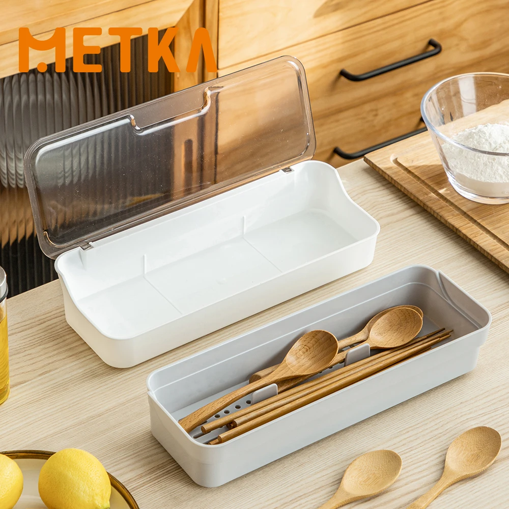 

Kitchen Tableware Storage Case Dinnerware Organizer Kitchen Accessories Chinese Restaurant Chopsticks Storage Container Drain