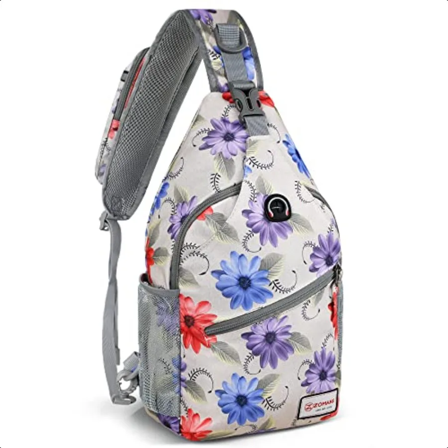 

Sling Bag for Women Men Small Crossbody Sling Backpack Mini Water Resistant Shoulder Daypack for Travel Anti Thief Chest Bag fo