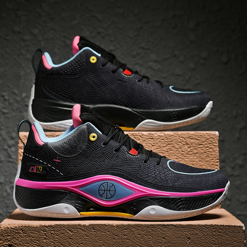 Fluorescent Breathable Basketball Shoes for Youth - New Anti-Slip Mesh Wear-Resistant Friction Shockproof Training Sneakers