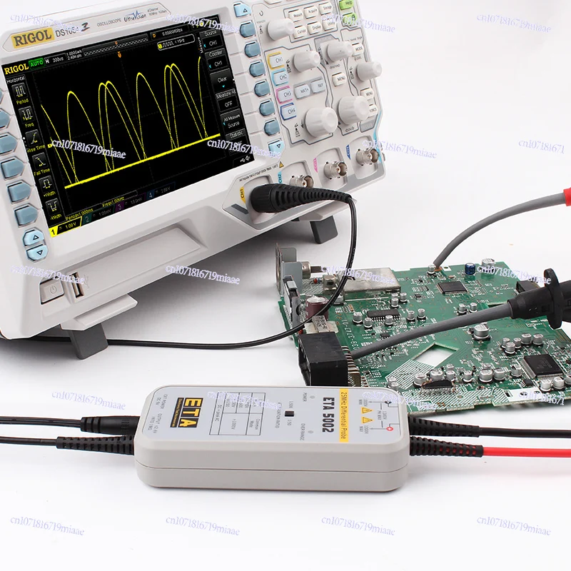 5002 Osiloskop Probe Diferensial Tegangan Tinggi 1300V Sensor Tegangan Probe Terisolasi Akurasi Tinggi