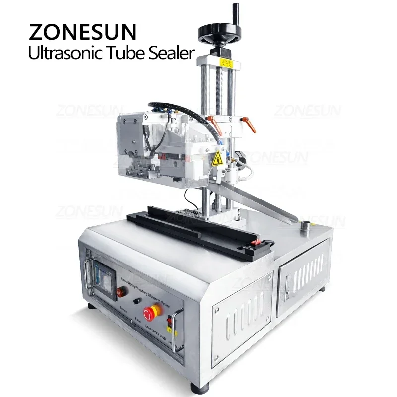 ZONESUN آلة الختم الحراري بالموجات فوق الصوتية ZS-FK003U لأنبوب البلاستيك المعدني الناعم 10-50 مم مع تهزهز قابل للتخصيص