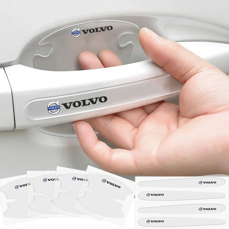 Автомобильная наклейка на дверную ручку, защитная наклейка от царапин для Volvo C40 V60 V40 XC90 S60 C30 XC60 V50 V70 S90 XC40 S80 V90 S40 S90