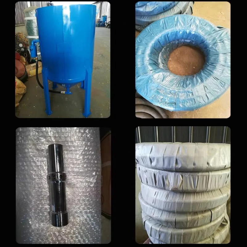 Pressure Pot Sandblaster Wet Sand Blasting Machine Low Dust Tool For Rust Removal On Construction Site Steel Workpiece view 6