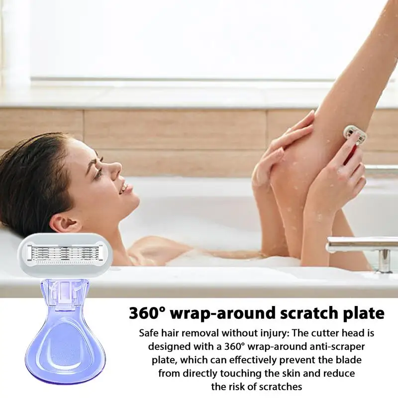 Women Safety Razor With Handle Shaving Blades Female Male Body Private Parts Underarm Hair Removal Tool Smooth Shaver tool