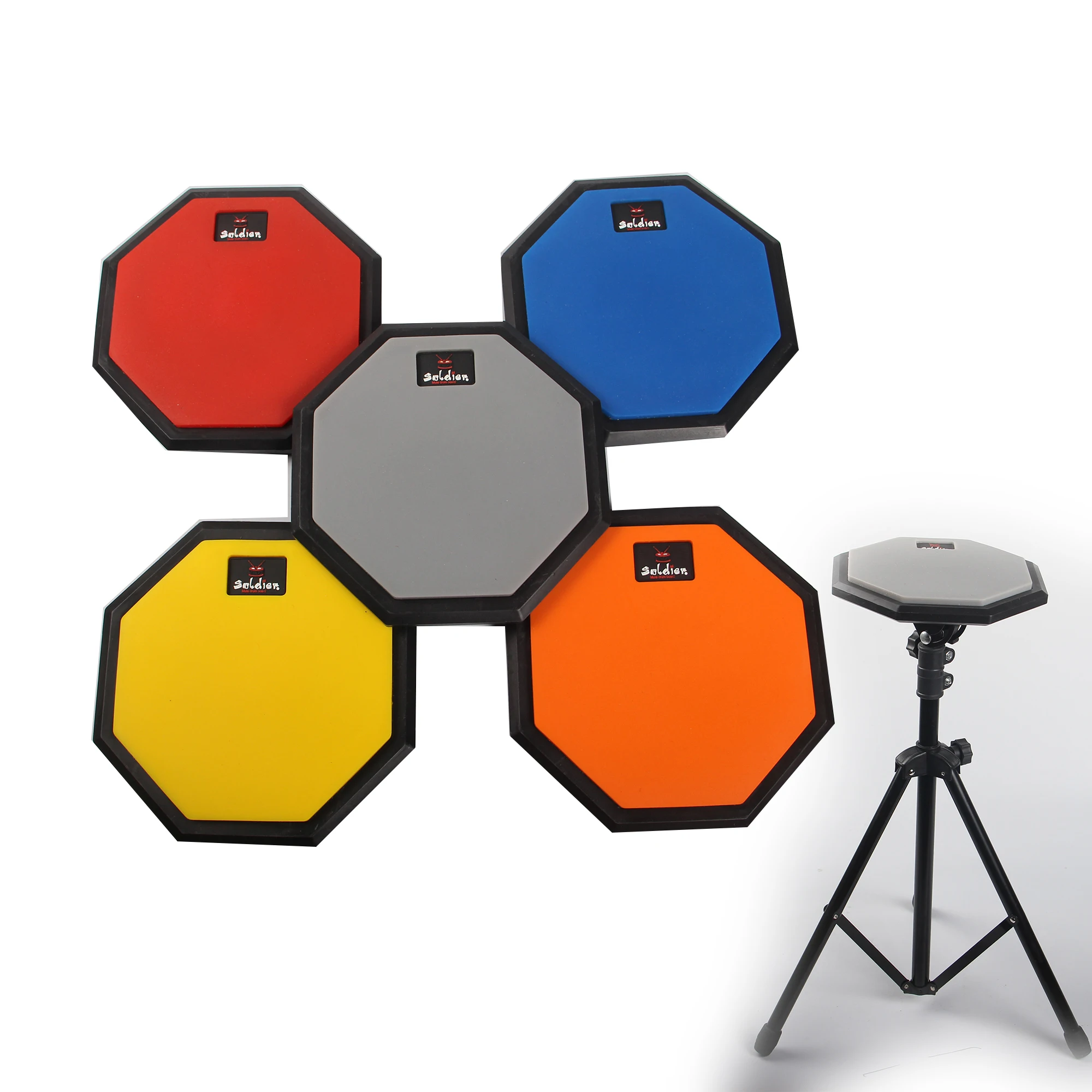 

High Quality Gray Practice Dumb Drum With Stand Musical Instrument