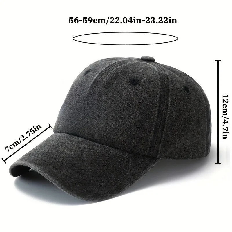 Ath "I'M Dave, Doing Dave's Thing" Fun Baseball Cap, Men's Vintage Washed Sun Hat, Available in Black, Dark Gray, Navy Blue, and Beige. Stylish Retro Style, Suitable for Outdoor Fashion - view 2