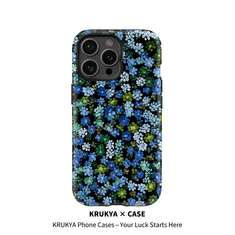 Krukya Little Flowers Phone Case For iPhone 16 15 14 13 12 11 Pro Max SE X XE XS Max 17 Air Soft TPU Acrylic Shockproof Cover