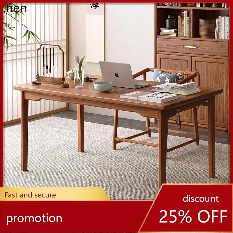 

HT solid wood desk writing desk home study elm bedroom office desk