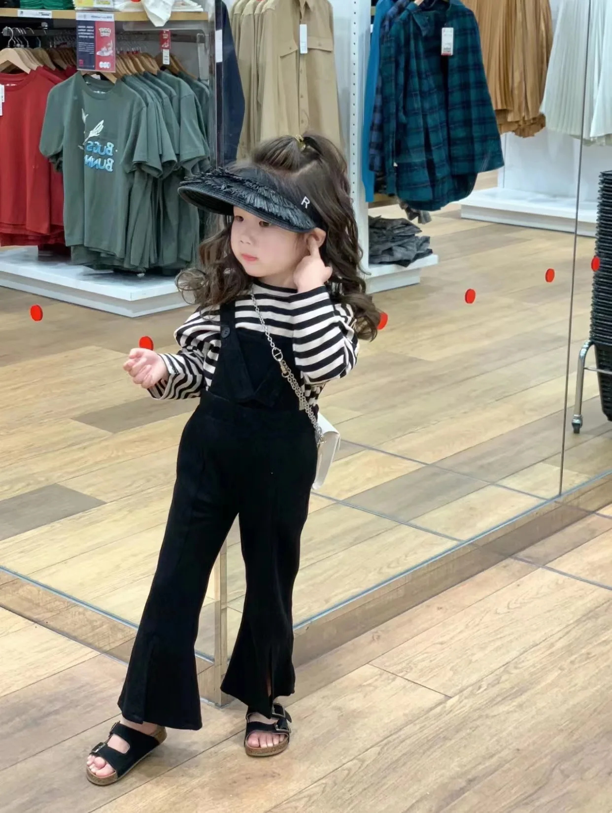 Pantaloni per bambini abbigliamento per bambini primavera ragazze coreane Forking causale Soild pantaloni a canotta alla moda pantaloni 2024 nero