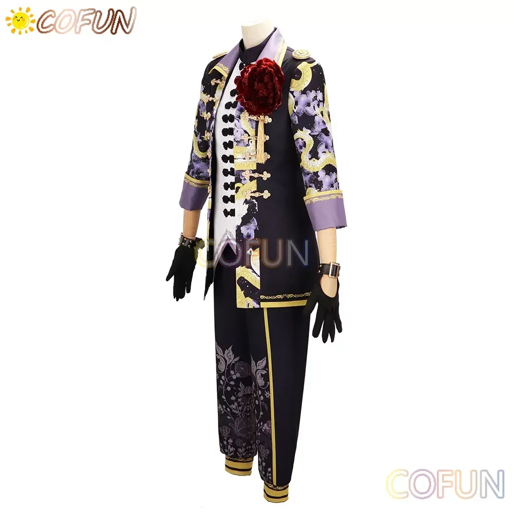 COFUN [Customized]Game IDOLiSH7 Zool Isumi Haruka Costume Halloween Outfits Women Men Black White Duel Costume