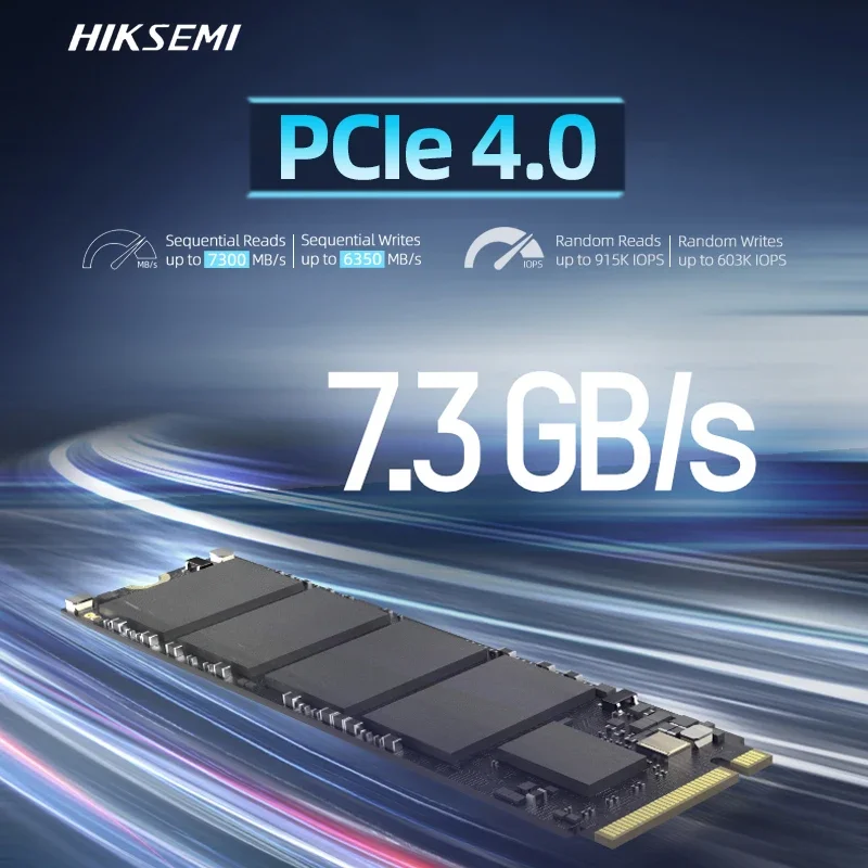 Imagem -04 - Hiksemi-disco Rígido Interno de Estado Sólido Unidade Ssd para Ps5 pc Portátil A4000 7100 Mbps Ssd Nvme M.2 2280 2tb 1tb 0x4 2280