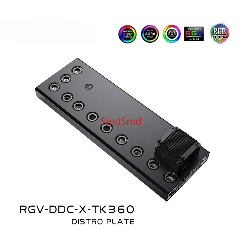 Universal Distro Plate Waterway Board Reservoir for Computer Water Cooling System G1/4' Acrylic Water Tank Compatible wit