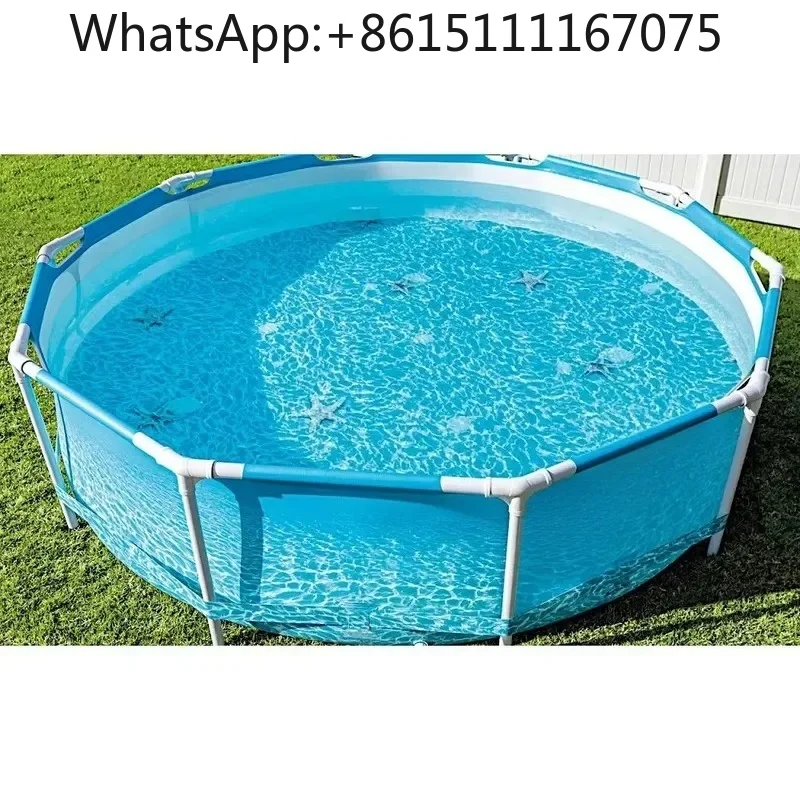 Intex 28206 Outdoor Garden Above Ground Swimming Pool Metal Frame Backyard Water Recreation Pool