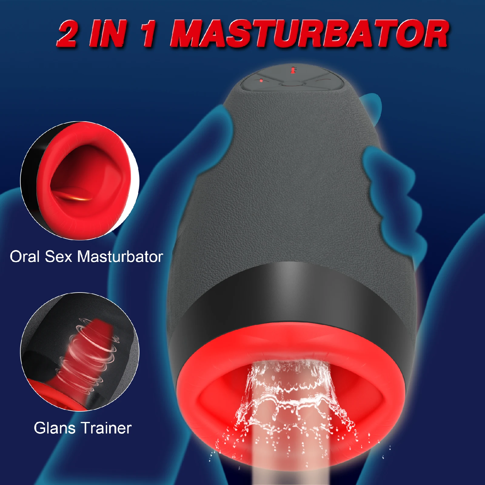 Silicone Cup For Man Masturbator Pussy Adult Toys Men\'s Masturbation Automatic Vagina Masturbate Male Vibrator Oral Sex Tool