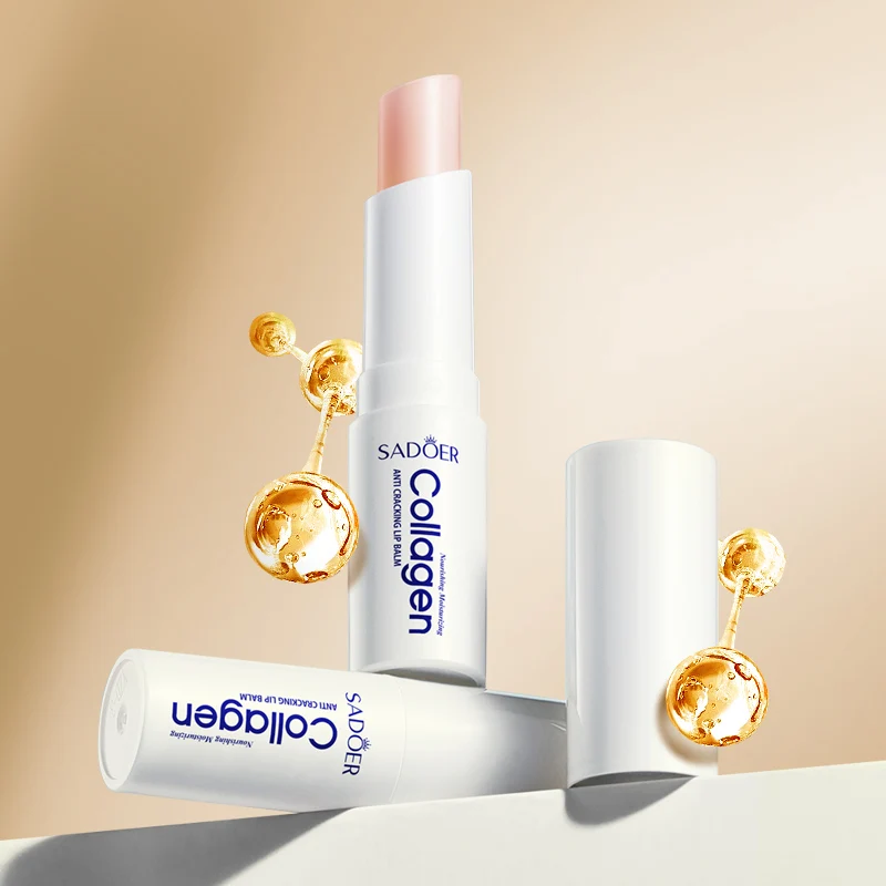 

Бальзам для губ SADOER с коллагеном, увлажняющий, питательный, предотвращающий трещины, длительное увлажнение, уход за кожей губ.