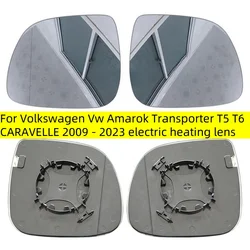 For Volkswagen Vw Amarok Transporter T5 T6 CARAVELLE 2009 - 2023 electric heating lens Car Heated Wide Angle Mirror Glass