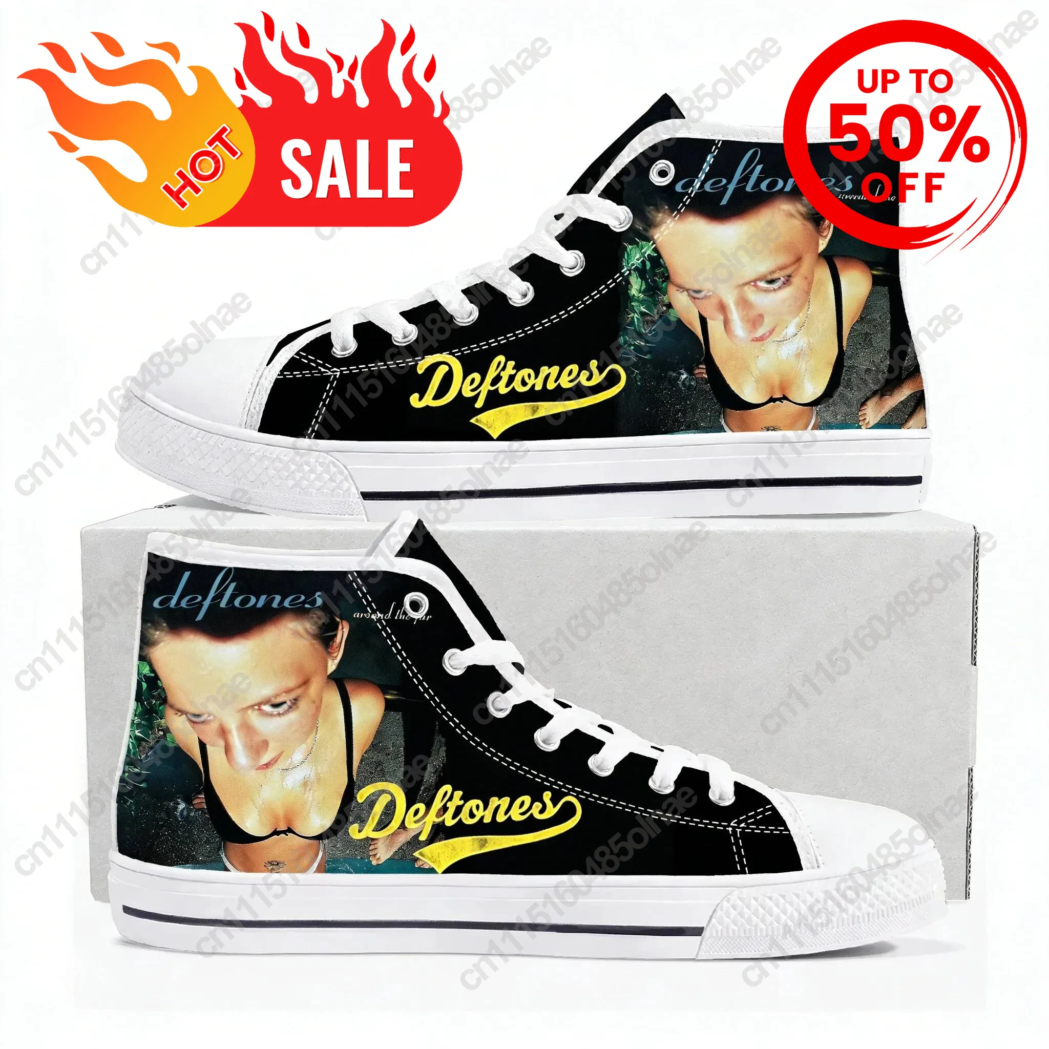 Deftones Metal Rock Top High Quality Sneakers Mens Womens Teenager Canvas Sneaker Ghana Hiking Casual Shoes Custom Shoe