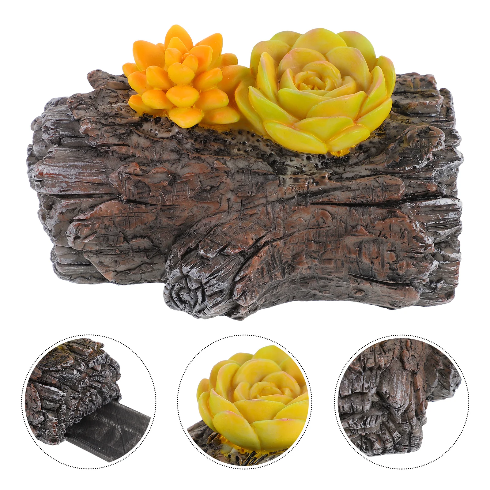 Artificial Tree Stump Key Hider Resin Durable Outdoor Garden Yard Hidden Safe Storage Box for Keys Key Hiders Outside