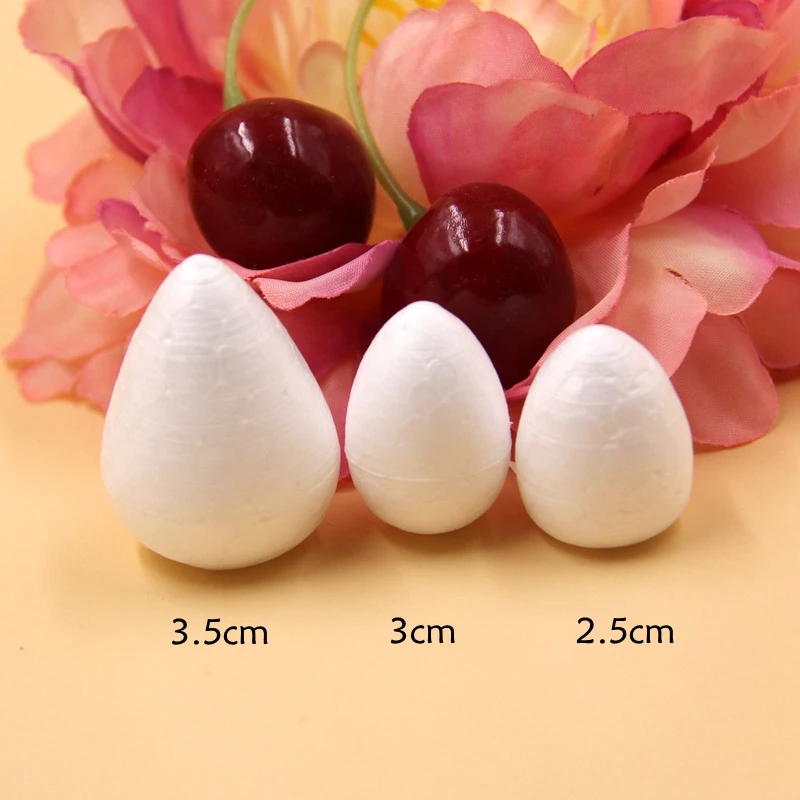 20PCS DIY White Drop Flower Stamen Modelling Polystyrene Styrofoam Foam Craft Ball For Christmas Party Decoration Gifts Supplies