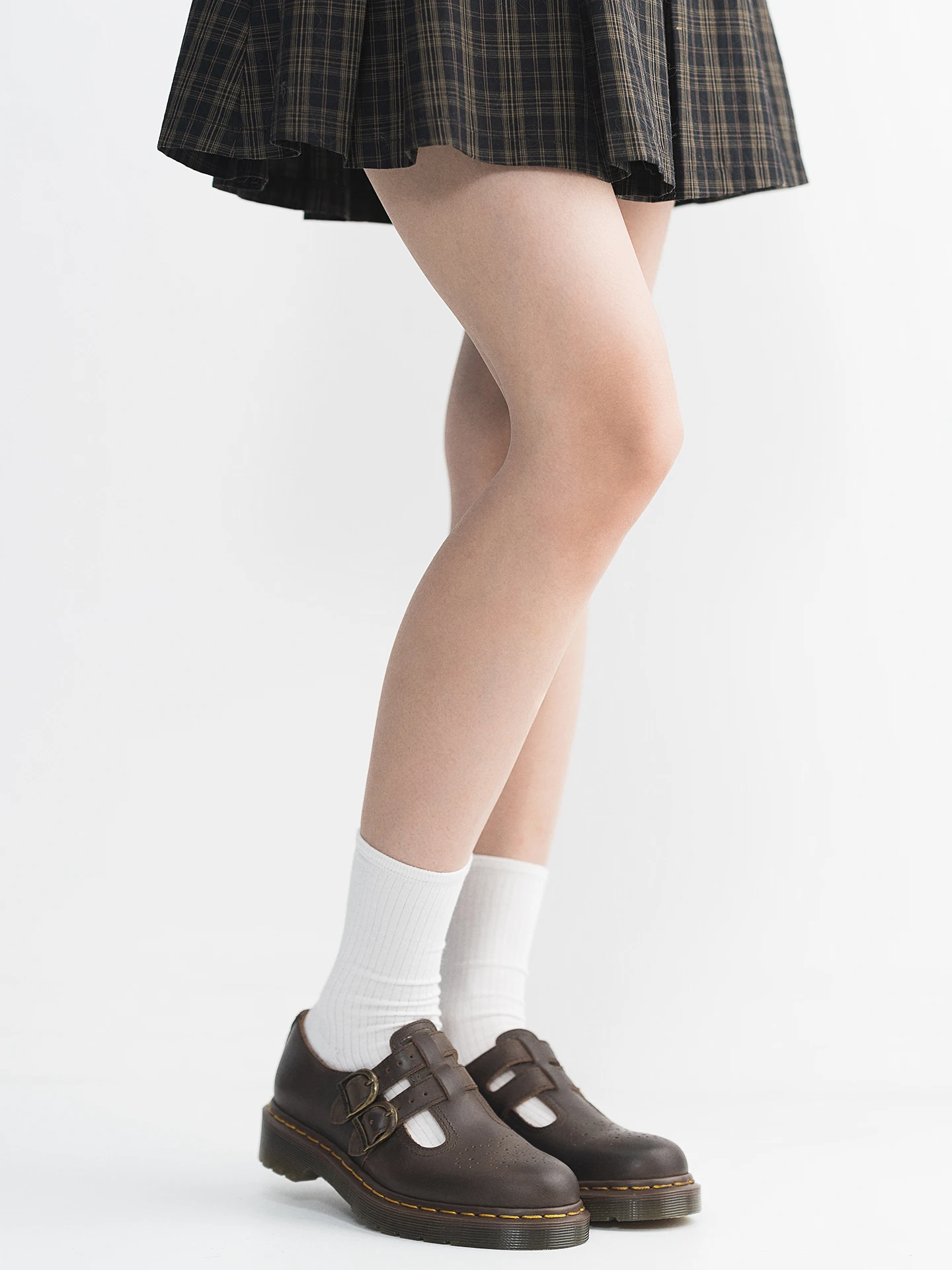 

Vintage Double Bule Mary Jane Low Top oes Briti Sle Coffee Color Flat Spring Summer Faion Single oes
