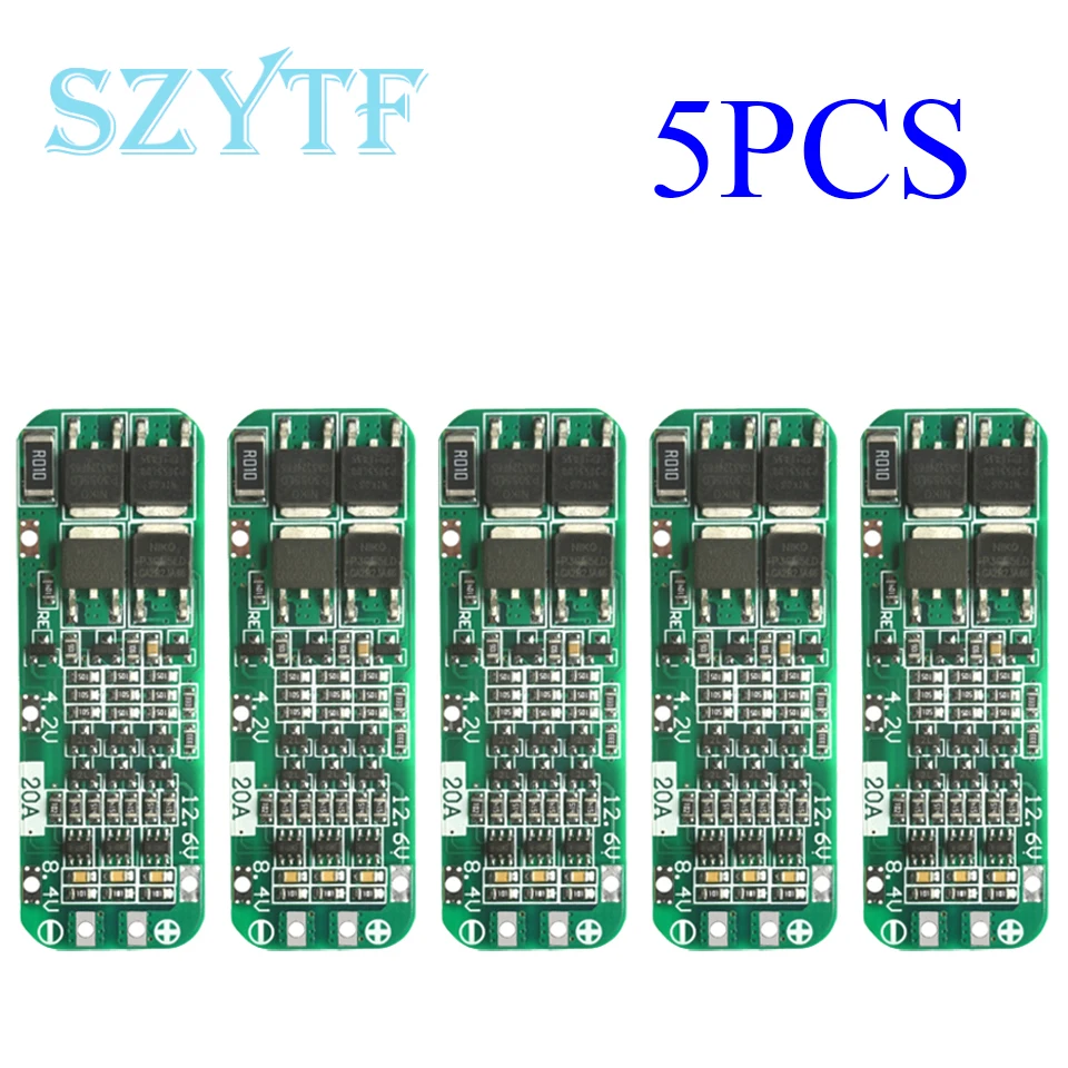 5PCS 3S 20A 12V 18650 Li-ion Lithium Battery Charger Protection Balance Board With Balancers Equalizer